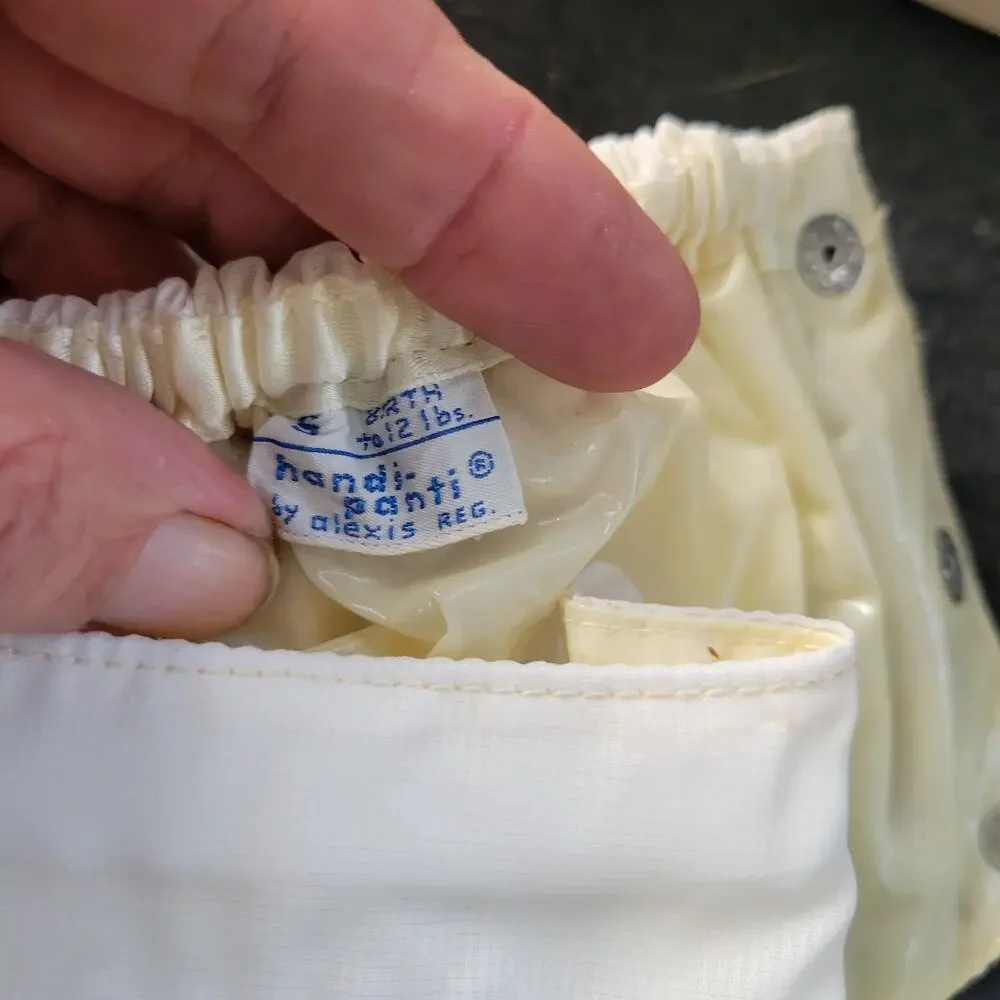 Vintage 1970s‎ Infant Boy's  Two-Piece Diaper Cover Shorts Handi Pandy Box🧷